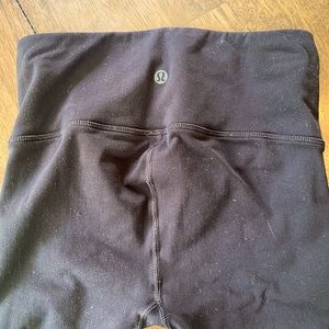 lululemon mesh black 3/4 leggings